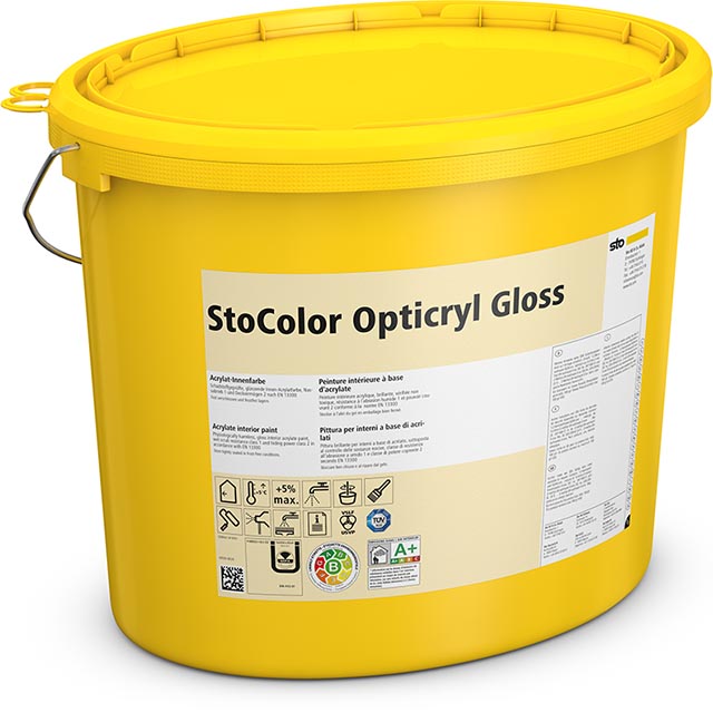 StoColor Opticryl Gloss Vopsea latex lucioasă, interior, 15l